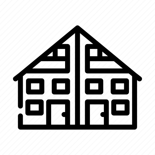 Two, family, house, real, estate, bungalow, water icon - Download on Iconfinder