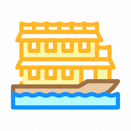 Floating, boat, house, real, estate, bungalow icon - Download on Iconfinder