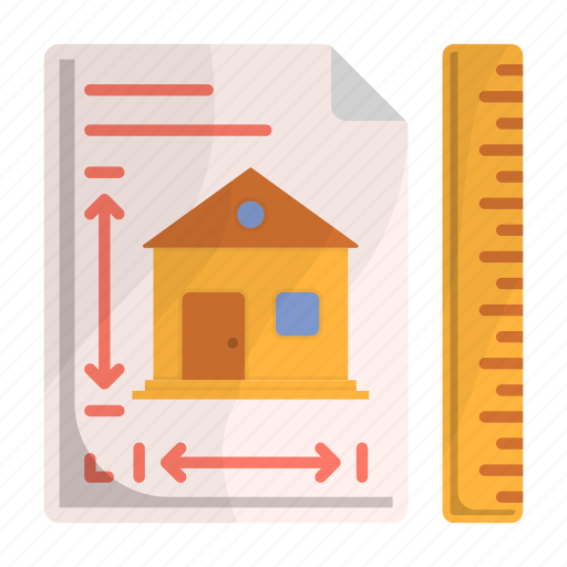 Scaling, resize, expand, house, architect, map, blueprint icon - Download on Iconfinder
