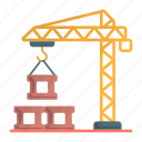 slab, beam, lifting, crane, construction, building, lifter