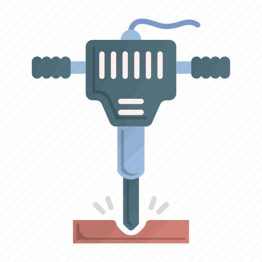 Ground, electric, pick beaker, hammer, jackhammer, drilling, construction icon - Download on Iconfinder
