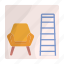 sofa, ladder, watch, interior, decoration, rearranging, chair 