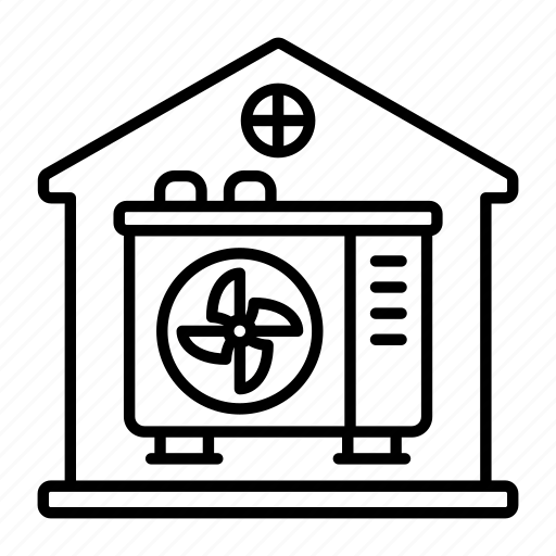 House, home, building, geyser, outdoor unit, ac unit icon - Download on Iconfinder