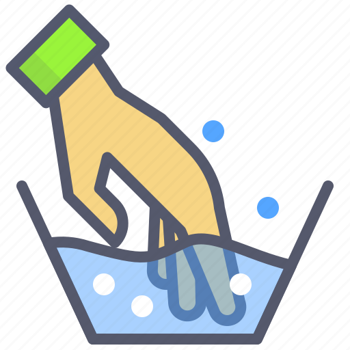 Clothes, detergent, hand, wash, water icon - Download on Iconfinder