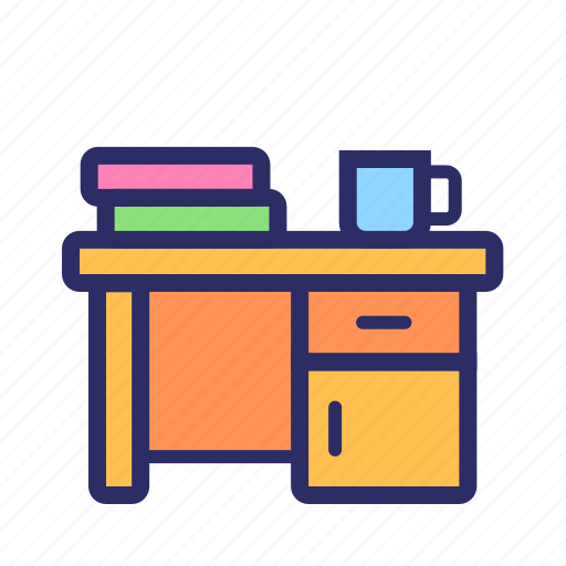 Book, desk, furniture, study icon - Download on Iconfinder