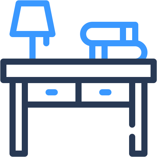 Table, study, lamp, book, desk icon - Free download