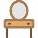 cermin, dressing, furniture, meja rias, table