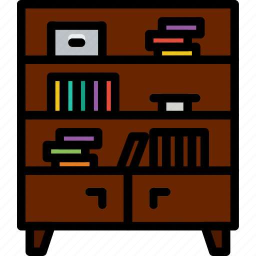 Belongings, bookshelf, furniture, households icon - Download on Iconfinder