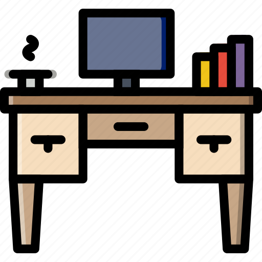 Belongings, desk, furniture, households, work icon - Download on Iconfinder