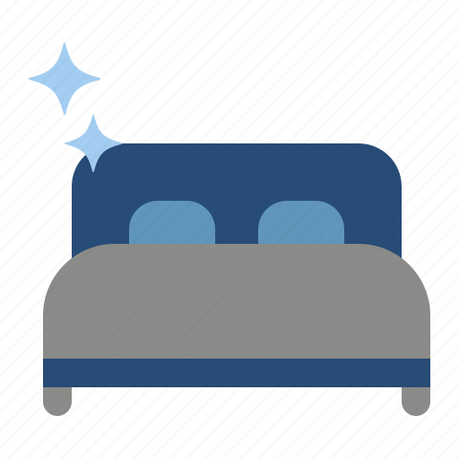 Bed, furniture, clean, pillow, bedroom icon - Download on Iconfinder