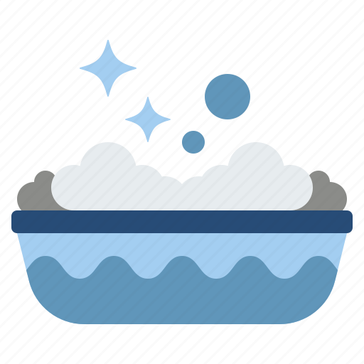 Basin, soap, bubbles, bucket, hygiene, clean icon - Download on Iconfinder
