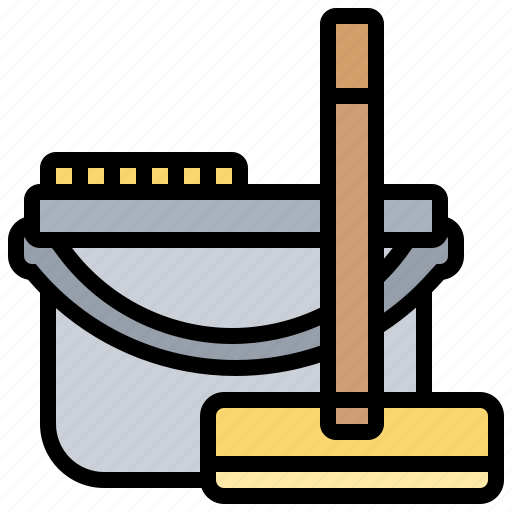Bucket, cleaning, floor, mop, sweeper icon - Download on Iconfinder