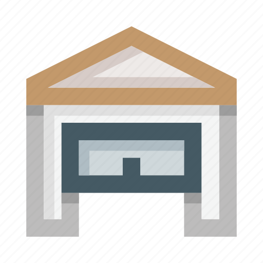 Garage, open, parking, car icon - Download on Iconfinder