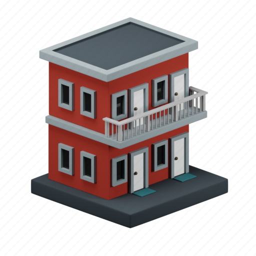 House, real estate, home, estate, building, construction, architecture 3D illustration - Download on Iconfinder