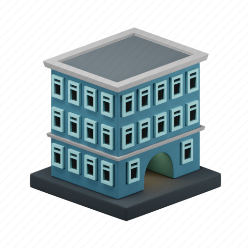 House, real estate, home, estate, building, construction, architecture 3D illustration - Download on Iconfinder