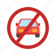 forbidden, no, parking, red, road, sign, street 