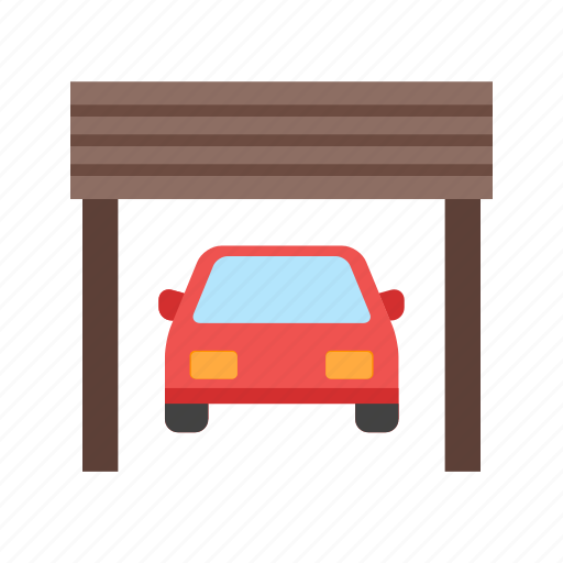 Building, car, door, garage, house, open, parking icon - Download on Iconfinder