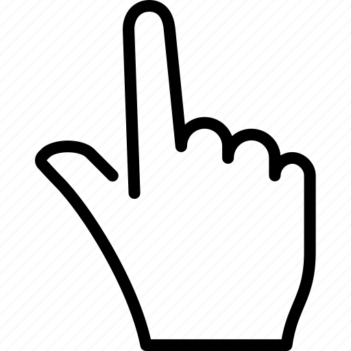 Fingers, gesture, hand, point, pointer icon - Download on Iconfinder