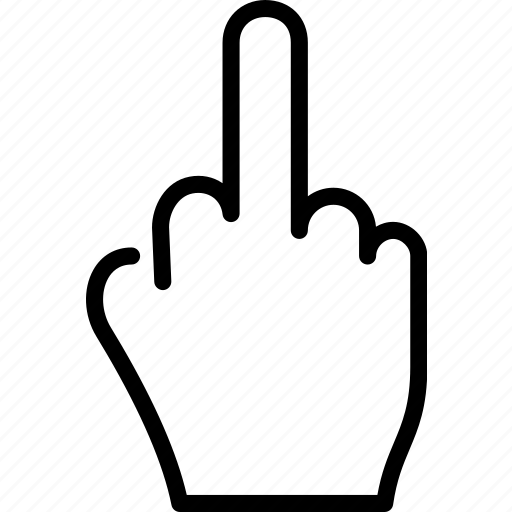 Finger, gesture, hand, middle finger icon - Download on Iconfinder