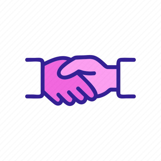 Contour, hand, handshake, hr, silhouette icon - Download on Iconfinder