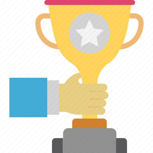 Achievement, cup, hand, trophy icon - Download on Iconfinder
