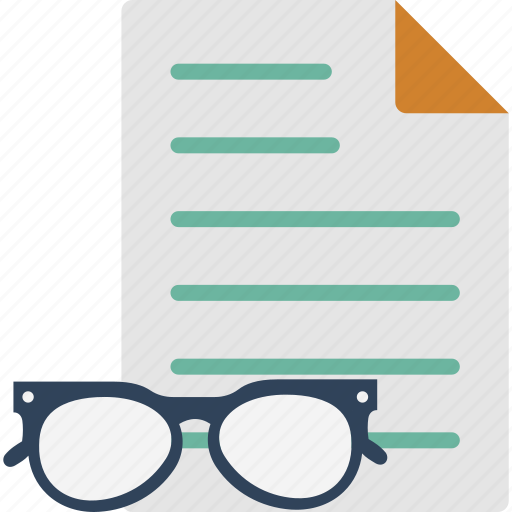 Agreement, application, contract papers, glasses icon - Download on Iconfinder