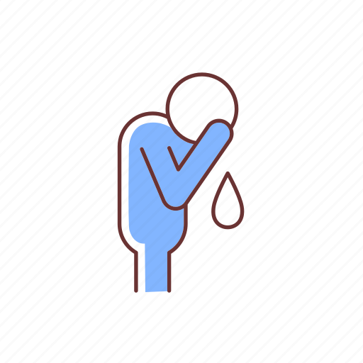 Negative emotions, crying person, depression, sadness icon - Download on Iconfinder