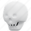 skull, scary, skeleton, anatomy, bone, part, body, 3d, illustration 