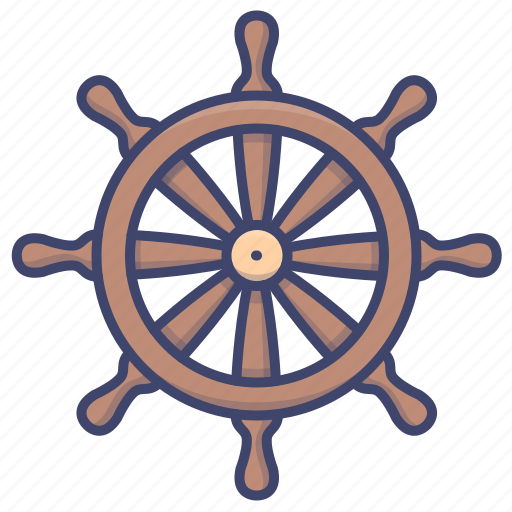 Rudder, sailling, steering, wheel icon - Download on Iconfinder