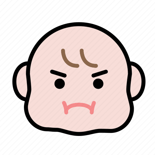 Angry, baby, emoji, human face icon - Download on Iconfinder