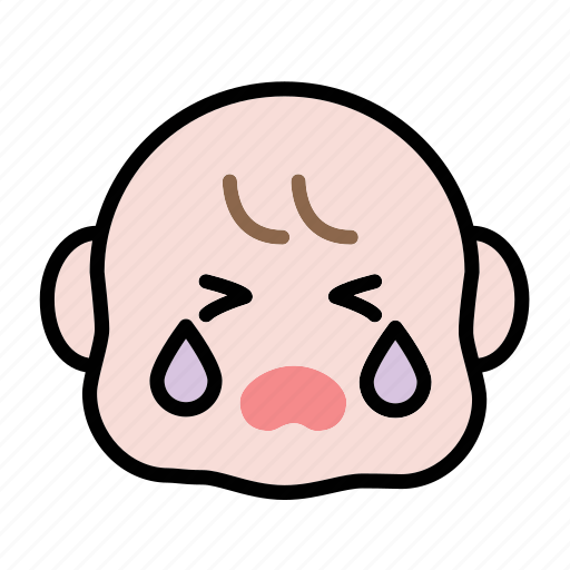 Baby, crying, emoji, human face icon - Download on Iconfinder