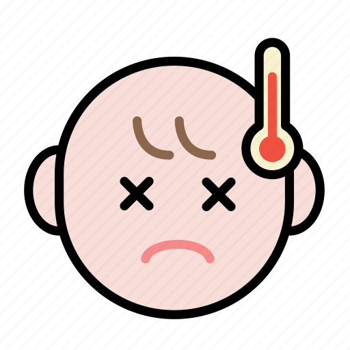 Baby, emoji, fever, human face icon - Download on Iconfinder