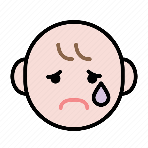 Baby, emoji, human face, sad icon - Download on Iconfinder