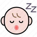 baby, emoji, human face, sleepy 