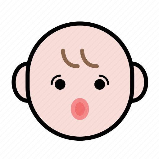 Baby, emoji, human face, surprise icon - Download on Iconfinder