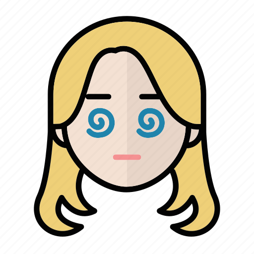 Dizzy, emoji, human face, woman2 icon - Download on Iconfinder
