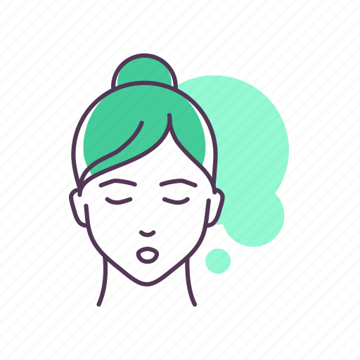 Emoji, face, feeling, girl, relief icon - Download on Iconfinder