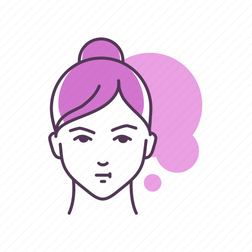 Emoji, face, feeling, girl, thinking icon - Download on Iconfinder