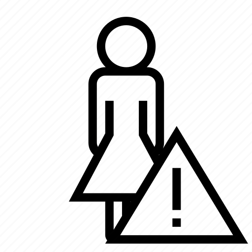 Error, exclamation mark, female, girl, problem, woman icon - Download on Iconfinder