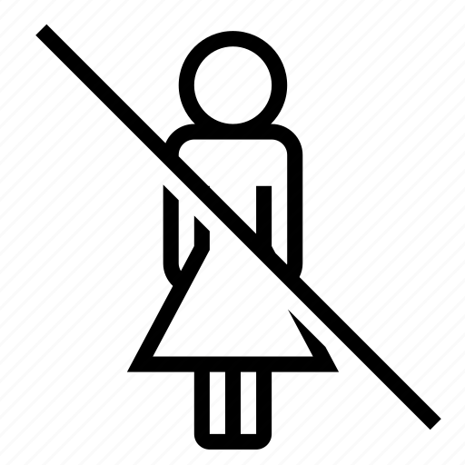 Deactivated, disabled, female, girl, off, slash, woman icon - Download on Iconfinder