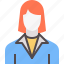 avatar, beautiful, business, businesswoman, lady, redhead, woman 