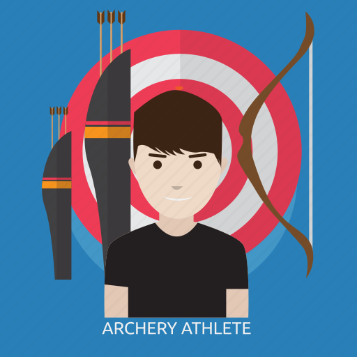 Archery, archery atlet, arrow, atlet, bow, competition, target icon - Download on Iconfinder