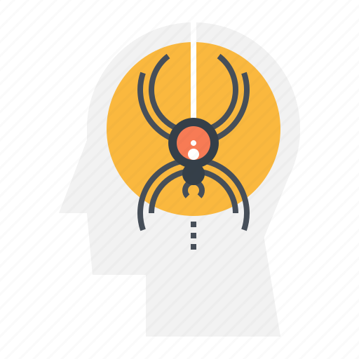 Fear, head, human, mind, phobia, spider, thinking icon - Download on Iconfinder