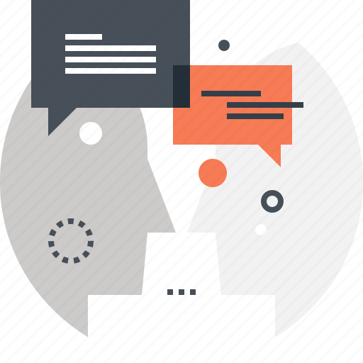 Communication, conversation, dialogue, head, human, people, thinking icon - Download on Iconfinder