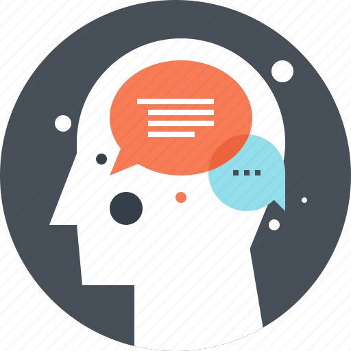 Communication, conversation, dialogue, head, human, mind, thinking icon - Download on Iconfinder