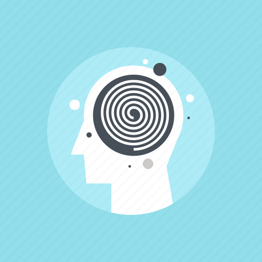 Head, human, hypnosis, mind, spiral, swirl, thinking icon - Download on Iconfinder
