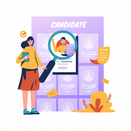 Search, find, job, candidate, career, human resources, business illustration - Download on Iconfinder