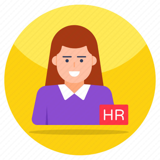 Hr manager, hr staff, professional lady, human resource management, hiring staff icon - Download on Iconfinder