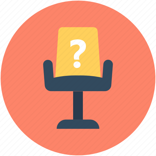 Chair, faq, mesh chair, office chair, question icon - Download on Iconfinder