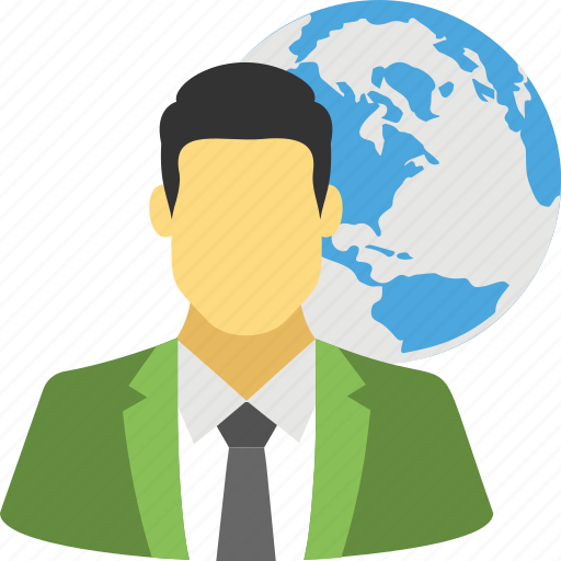 Global businessman, global employee, international investor, internet user, online business icon - Download on Iconfinder